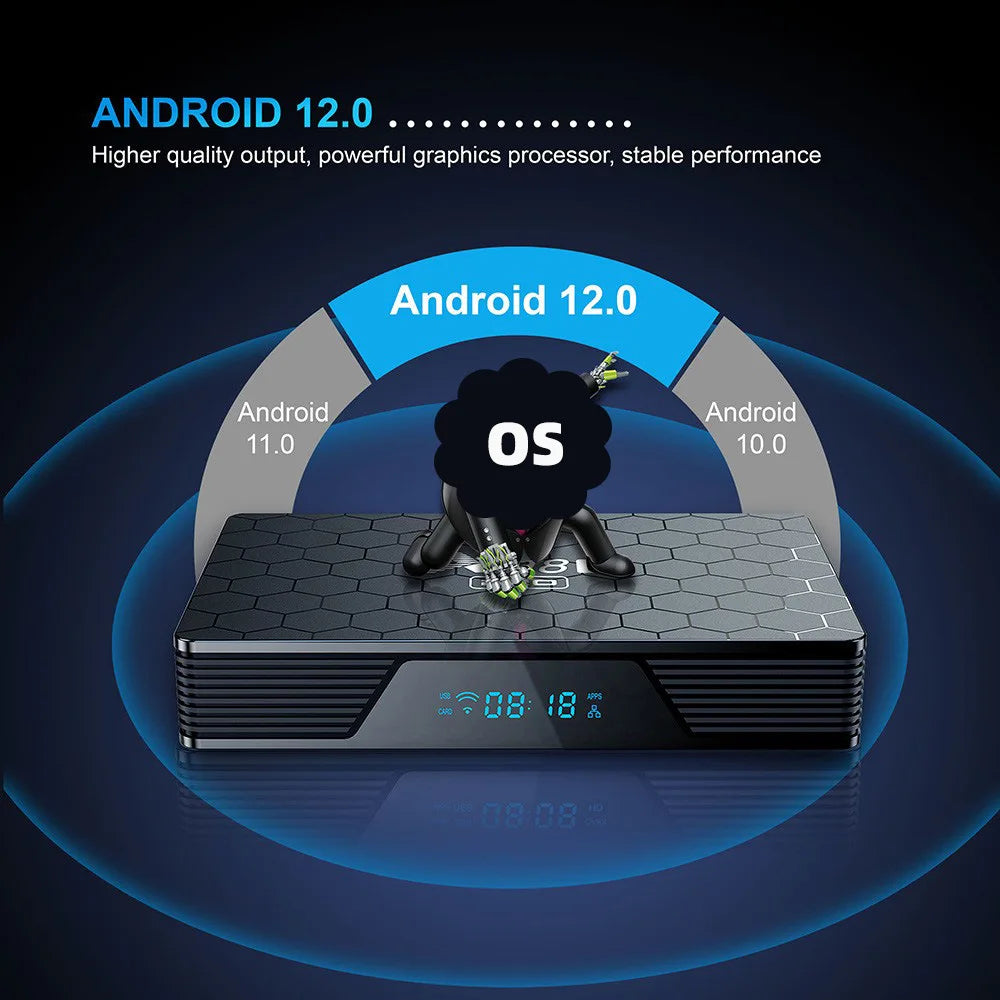 X98H Pro Smart TV Box Allwinner H618 Quad Core Cortex A53 Android 12 4GB RAM 32GB Optional 2GB 16/64GB ROM 2.4G 5G Dual WiFi BT5 Peaceful Pleasures Health and Wellness