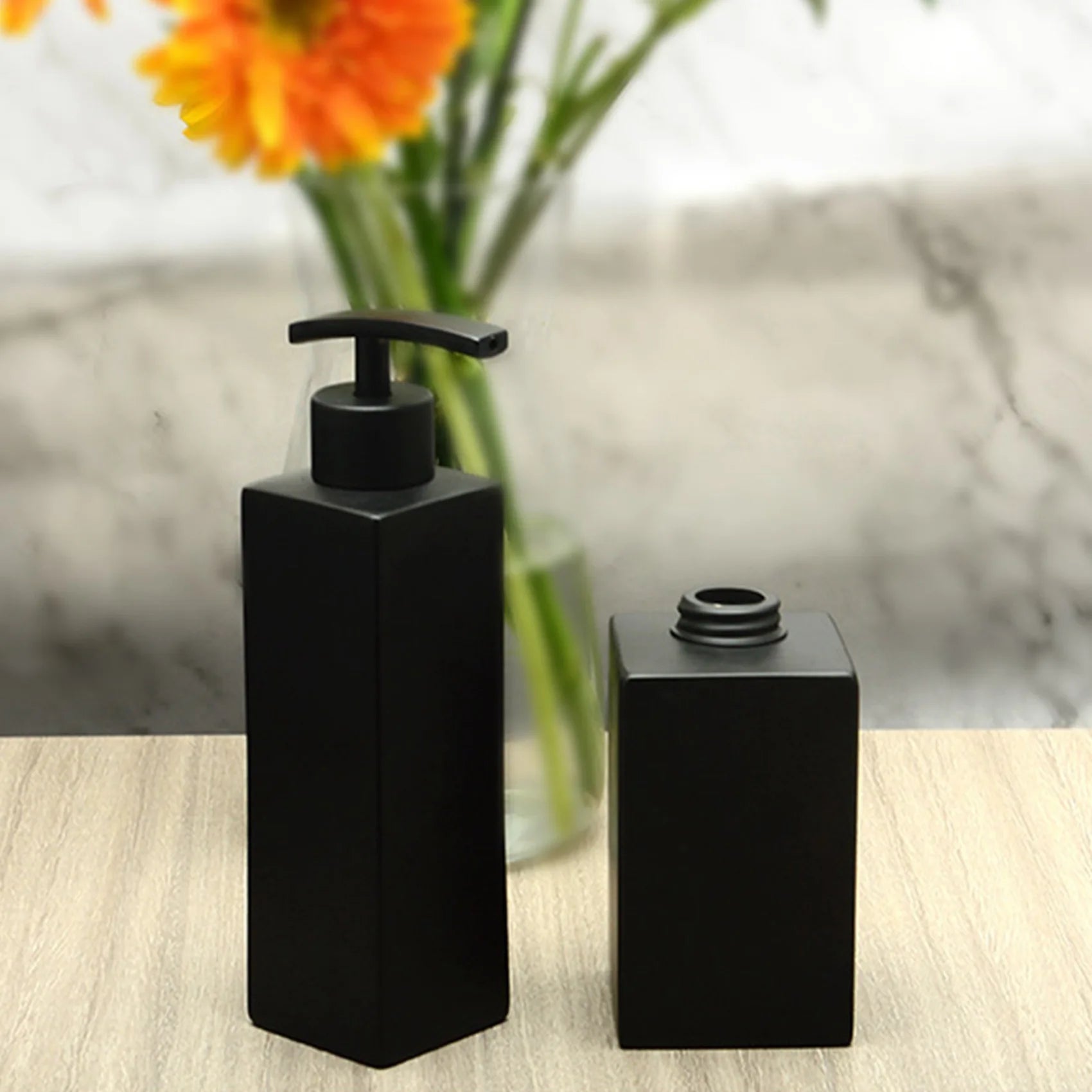 A36T-2X Stainless Steel Black Liquid Soap Dispenser,Soap Dispensers,For Kitchen&Bathroom,350 ML Peaceful Pleasures Health and Wellness