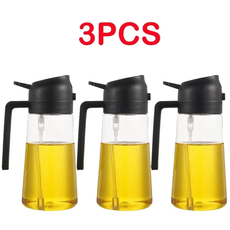 500ml Oil Spray Bottle for Kitchen, Air Fryer, BBQ & Camping