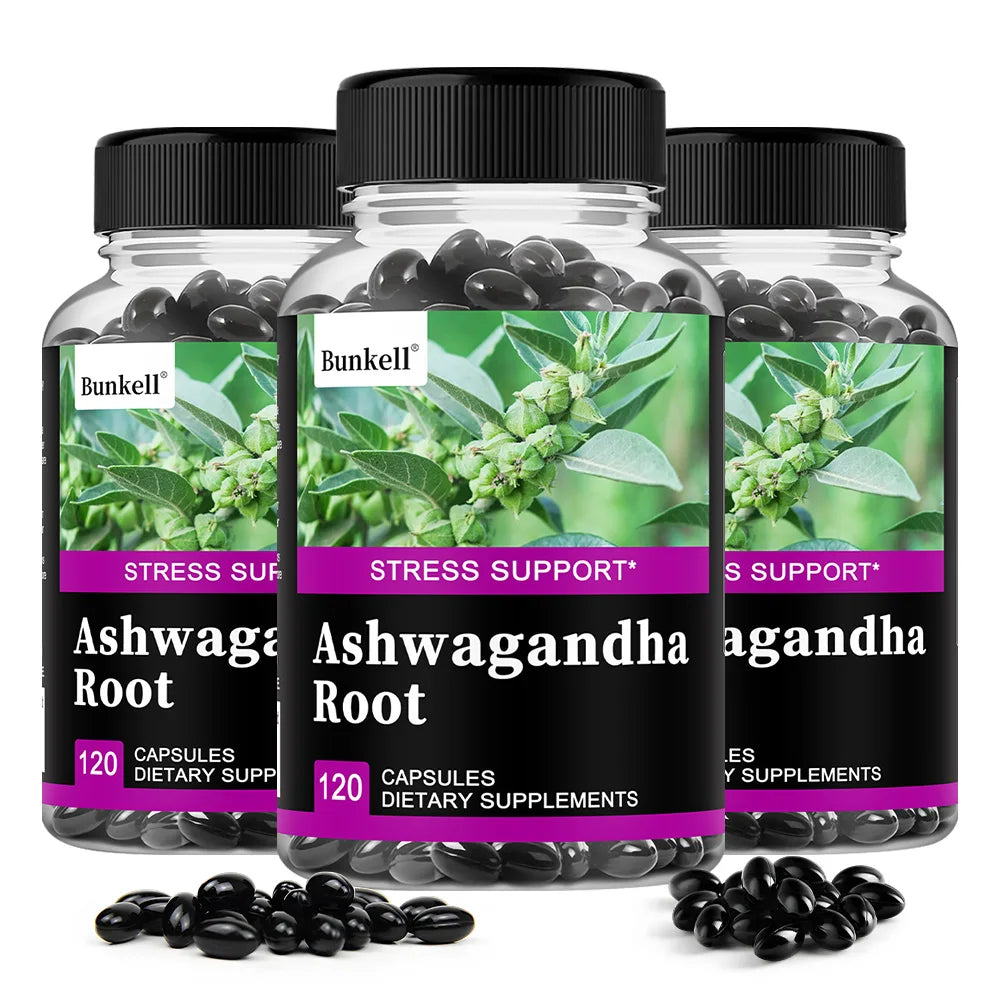 Ashwagandha Capsules 350mg - Stress Relief, Mood & Sleep Support, Energy, Focus, Muscle Strength, Non-GMO, Organic Root Extract Peaceful Pleasures Health and Wellness 120 count-3 bottle