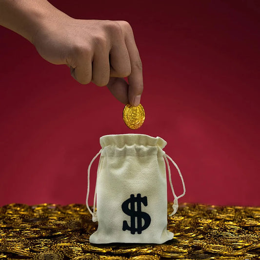 Money Bag Costume Dollar Sign Sack – Cosplay & Party Prop Costume Prop Bag Peaceful Pleasures Health and Wellness