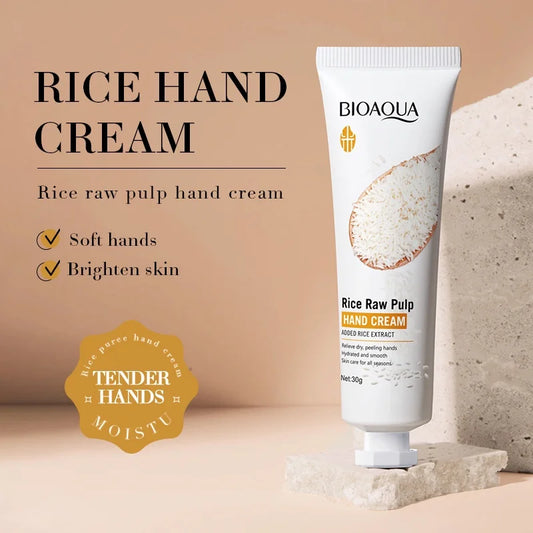 BIOAOUA Rice Raw Pulp Hand Cream – Moisturizing & Brightening 30g Hand Cream Oasis Select Default Title