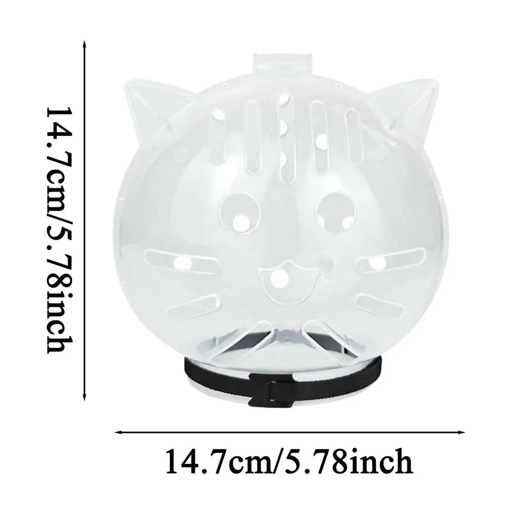 Cat Bubble Muzzle – Breathable Transparent Grooming Helmet