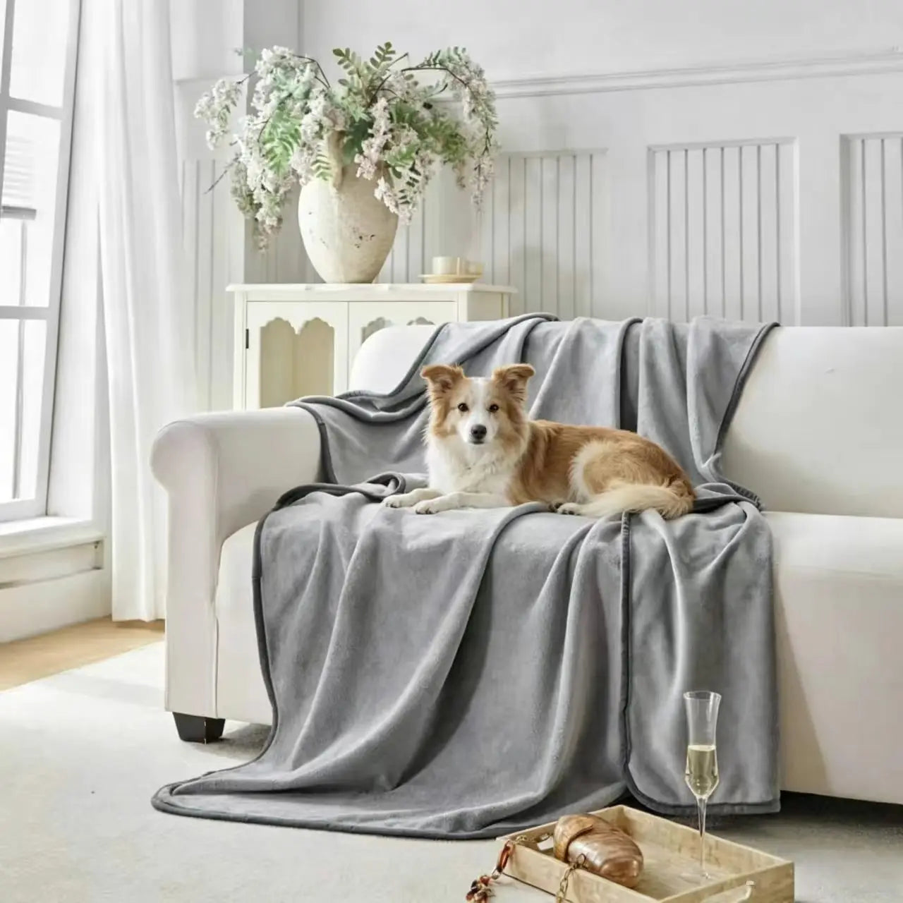 Waterproof Pet Blanket & Couch Protector | Fleece Throw for Dogs