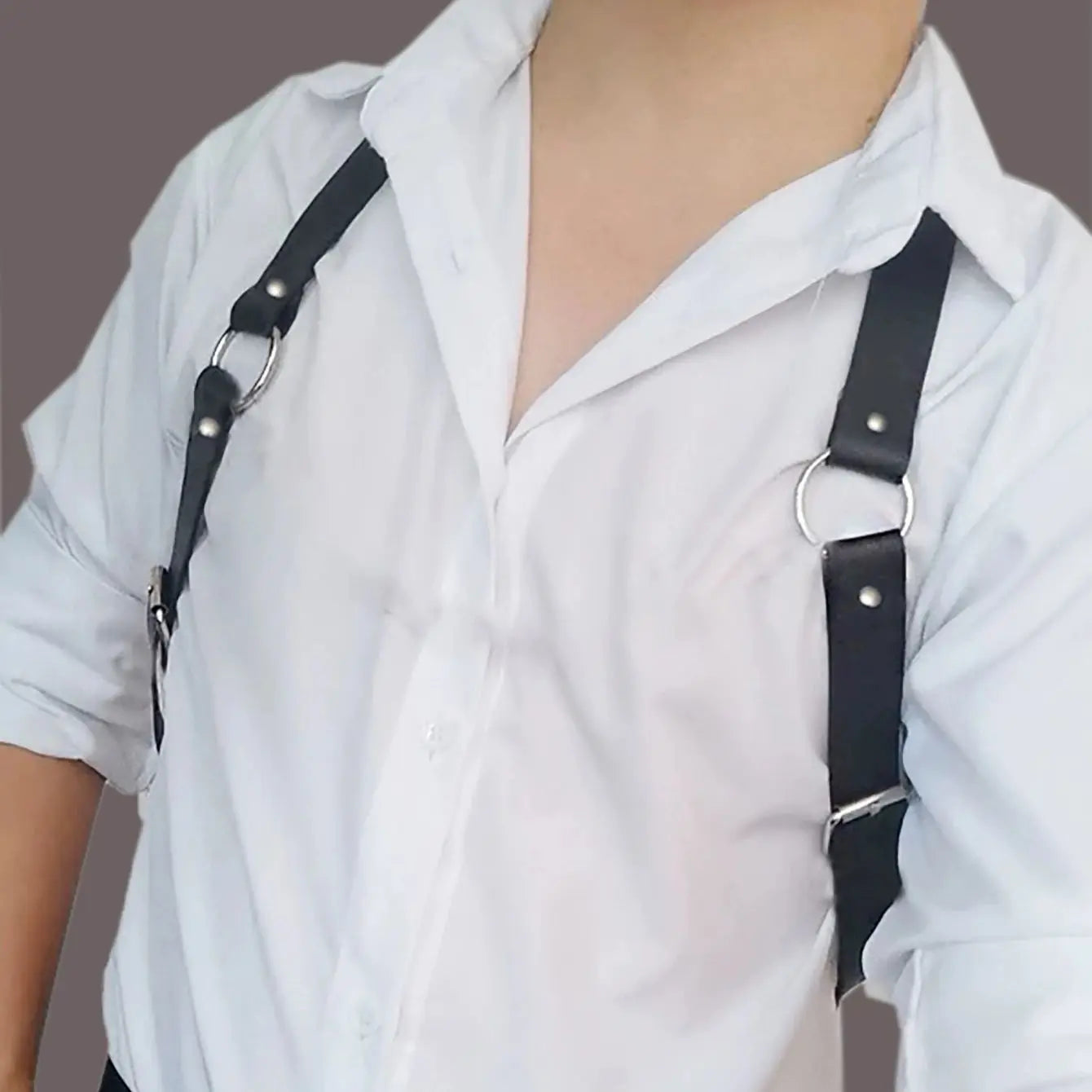 UYEE Cool Rock Men's Belt PU Leather Harness Strap Costume Sexy