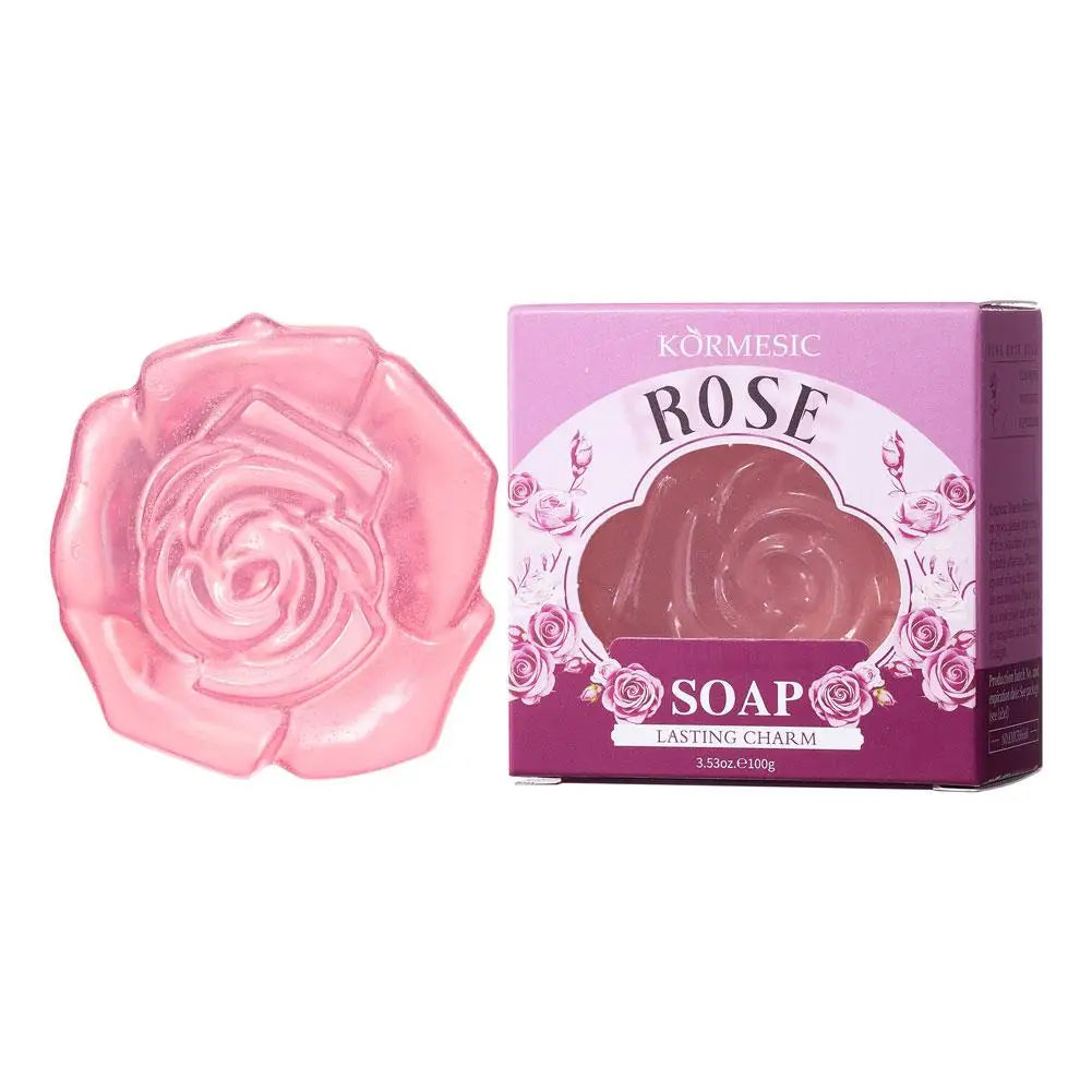 Rose Extract Cleansing Soap Bar – Exfoliating Face & Body Wash