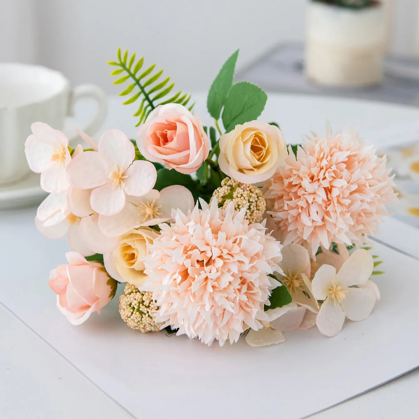 Silk Artificial Rose & Chrysanthemum Flowers | Wedding Home Decor