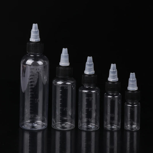 Refillable Squeeze Bottles Twist Cap & Graduated Scale | 10–100ml Refillable Squeeze Bottle Peaceful Pleasures Health and Wellness