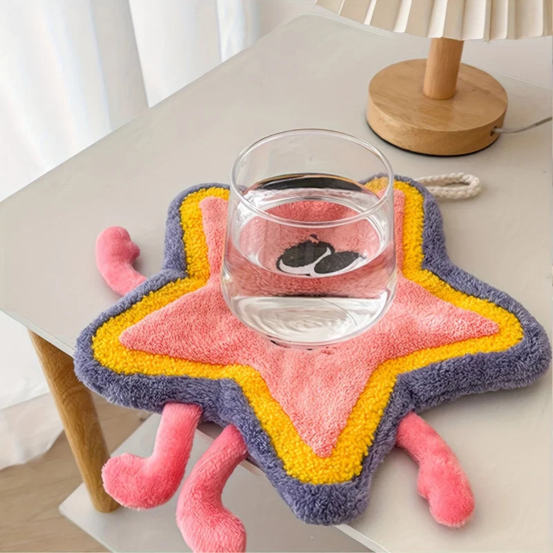 1pc Star-patterned towel，Modern Style，The fabric is comfortable，Compact and Portable，Hand wash only，Suitable for traveling、Busin Peaceful Pleasures Health and Wellness