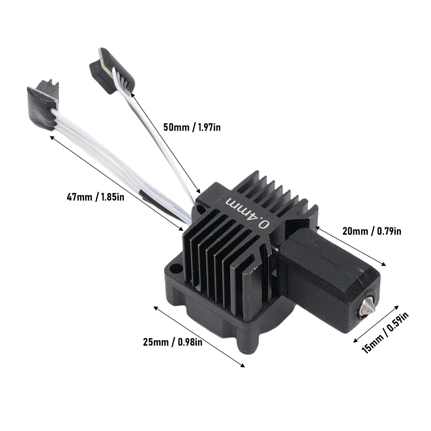 Full Assembly Hardened Steel End Fit Bambu Lab P1P P1S 3D Printer Fan