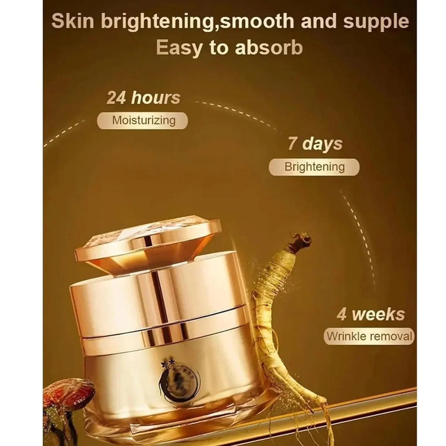 Ginseng Ganoderma Anti-Wrinkle Face Cream for Dry & Aging Skin