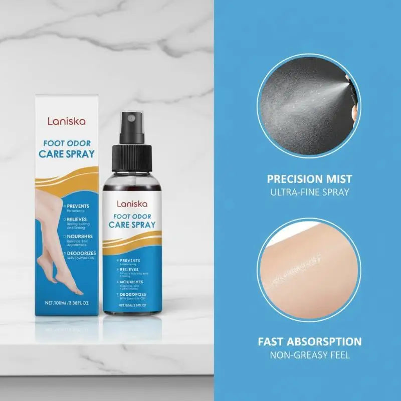 Laniska Foot Care Spray Gentle ingredients provide deep nourishment and alleviate discomfort of the foot skin. Peaceful Pleasures Health and Wellness Default Title