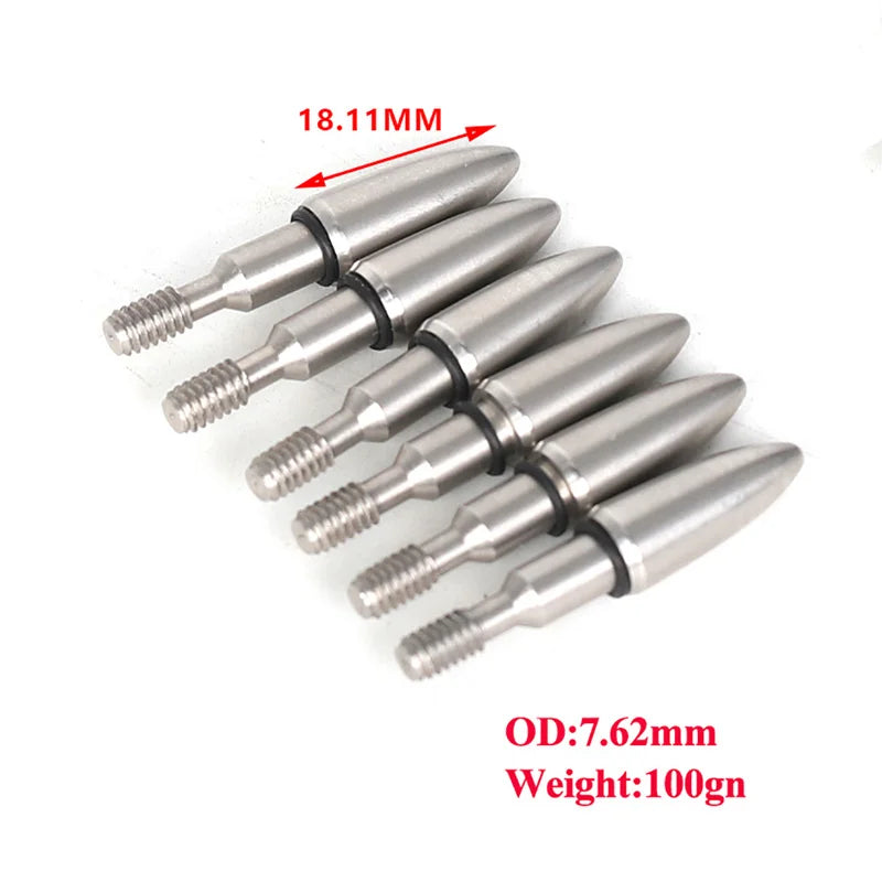 100 Grain Target Arrow Head Tips Archery Point Recurve Compound Bow