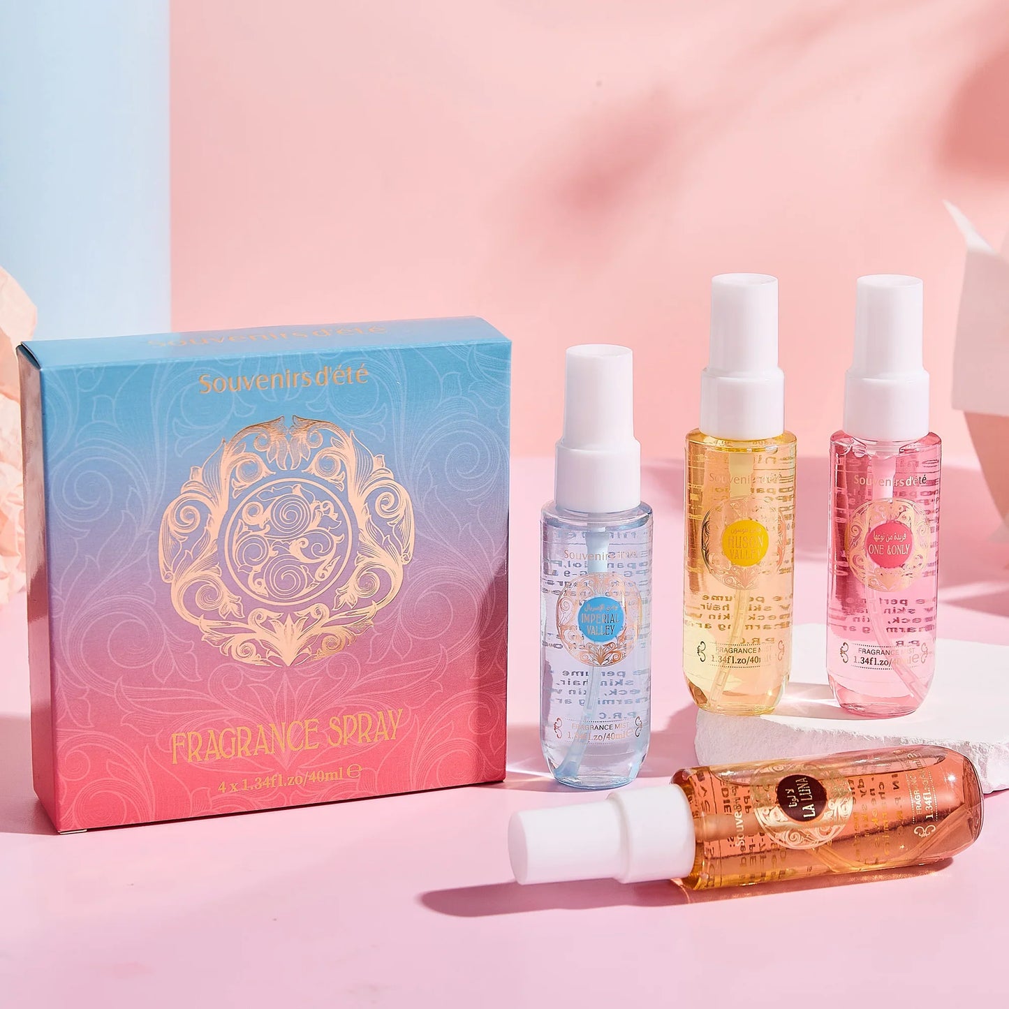 4-Piece Alcohol-Free Women's Body Spray Perfume Gift Set