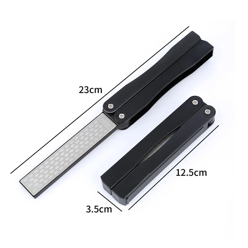 Household Sharpener Double Sided Foldable Pocket Sharpener Diamond Knife Sharpening Stone Kitchen Tool Accessory Peaceful Pleasures Health and Wellness
