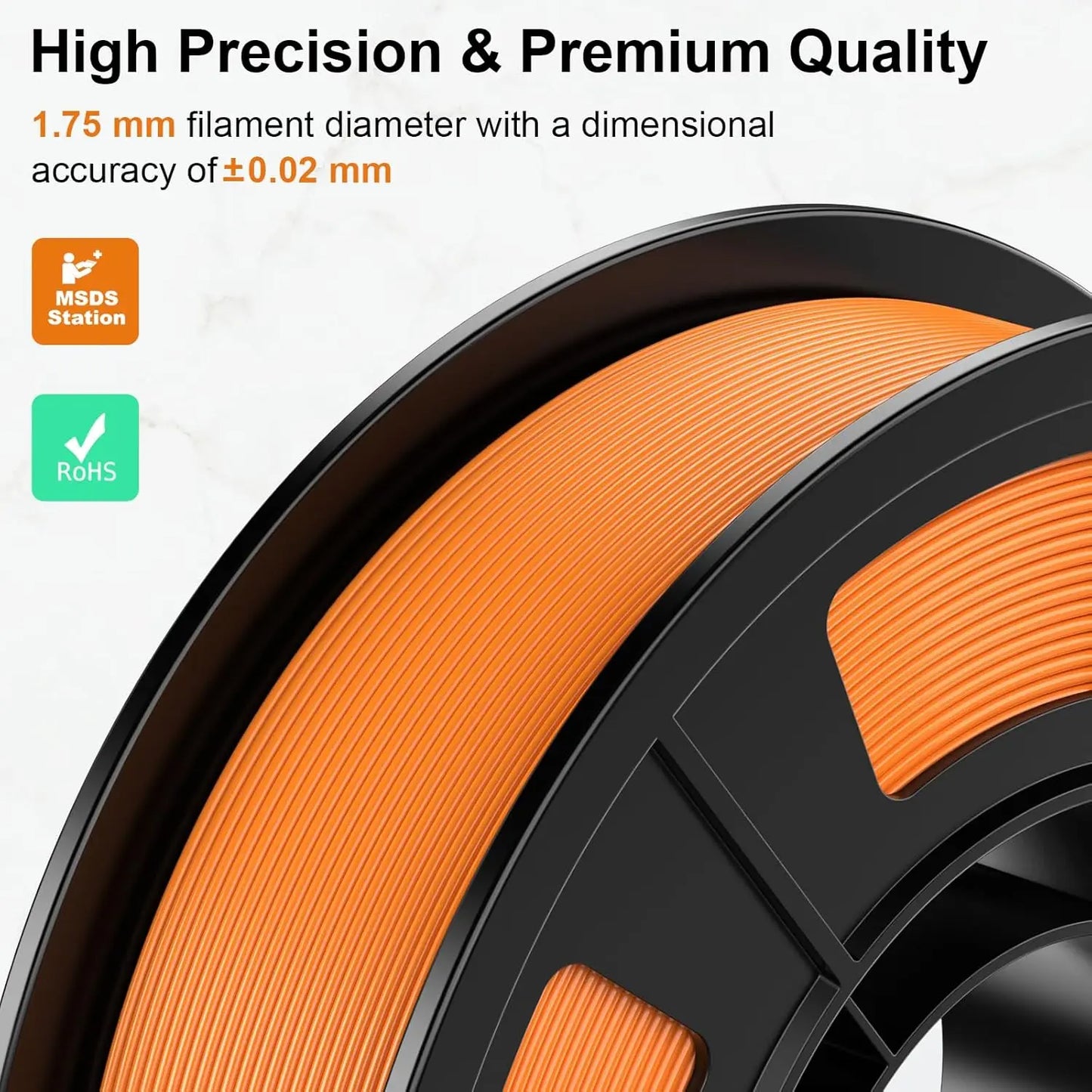 4-Color PLA 3D Printer Filament 1.75mm Bundle ±0.02mm 250g
