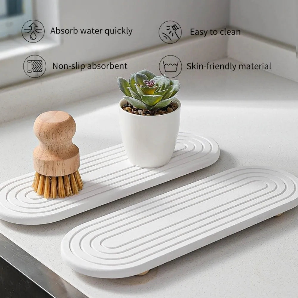 Diatom Mud Sink Tray – Quick-Dry Non-Slip Draining Board