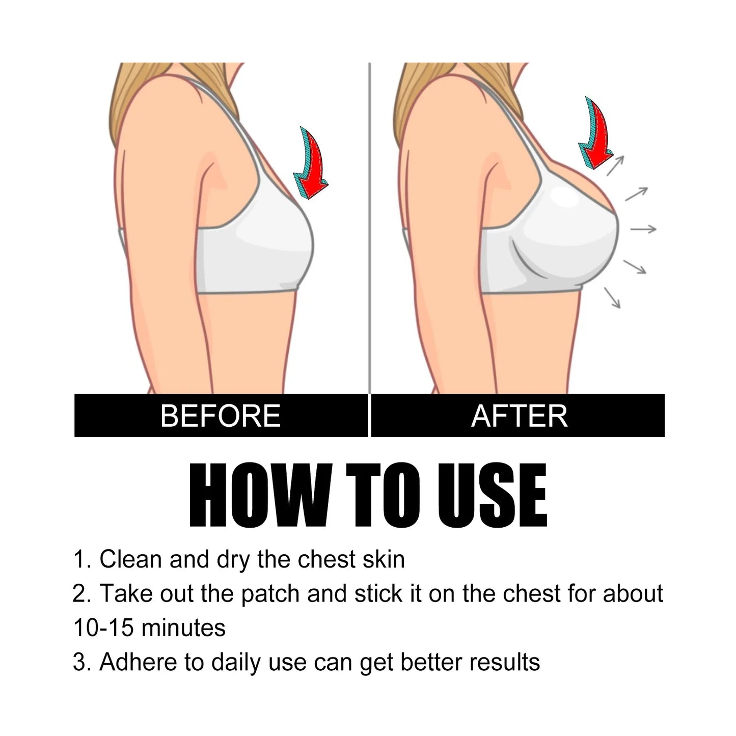 Anti-Sagging Breast Firming Patches – Lift & Plump (4pcs)