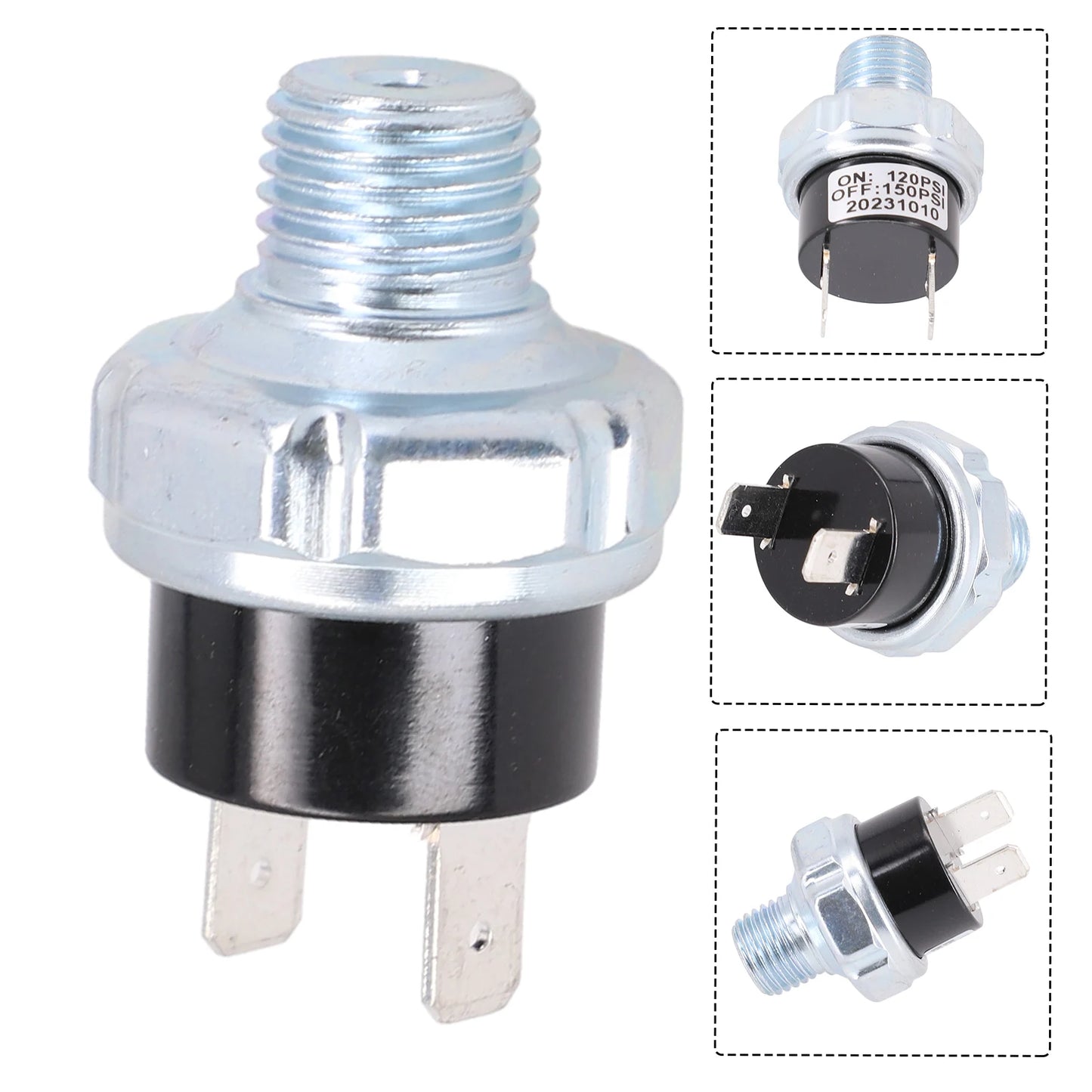 120-150PSI Air Compressor Pressure Switch 1 4-18 NPT Male Control