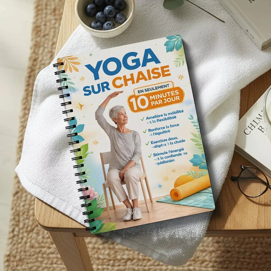 French Version Yoga Sur Chaise Guide Book Weight Management Muscle Peaceful Pleasures Health and Wellness