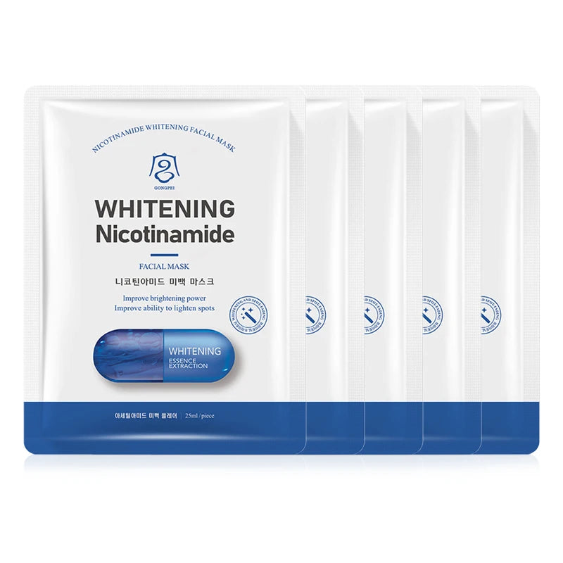GONGPEI Whitening Sheet Mask 5pcs | Nicotinamide Anti-Aging