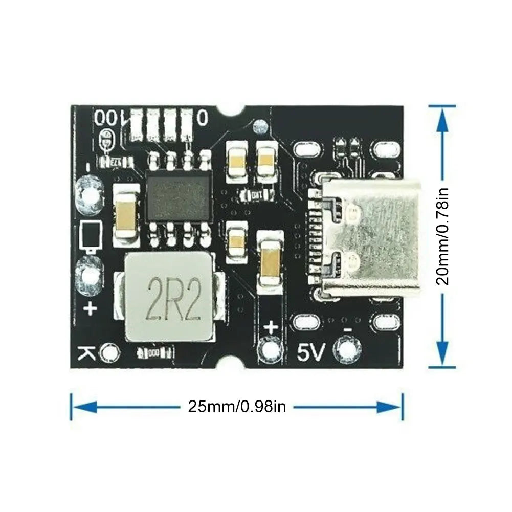 5V 2A Charge Discharge Integrated Module Type-C Input Charging Boost Power Board Support 4.2V Lithium Battery High-precision Peaceful Pleasures Health and Wellness