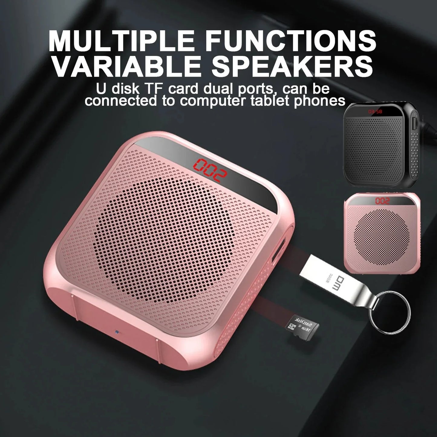 AyeBeau Wearable Voice Amplifier with Mic – 5W, 2200mAh