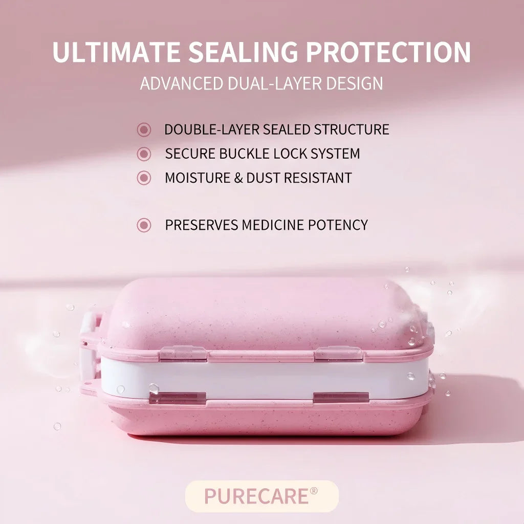 8 Grids Weekly Pill Box Medicine Organizer Tablet Storage Box Travel Pill Case Drug Dispenser Container Health Care Portable Peaceful Pleasures Health and Wellness
