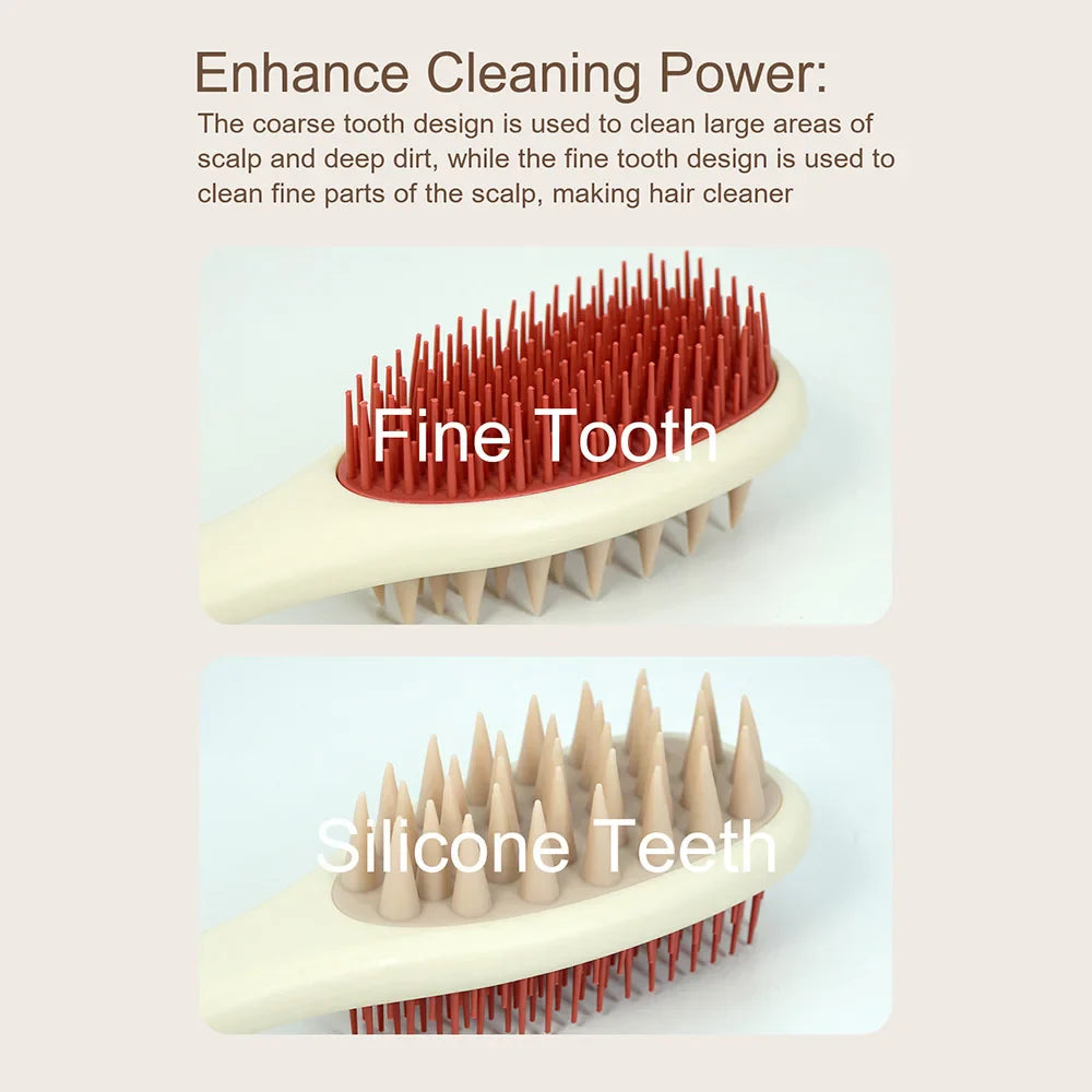 Long Handle Scalp Massage Shampoo Brush & Hair Detangler Comb