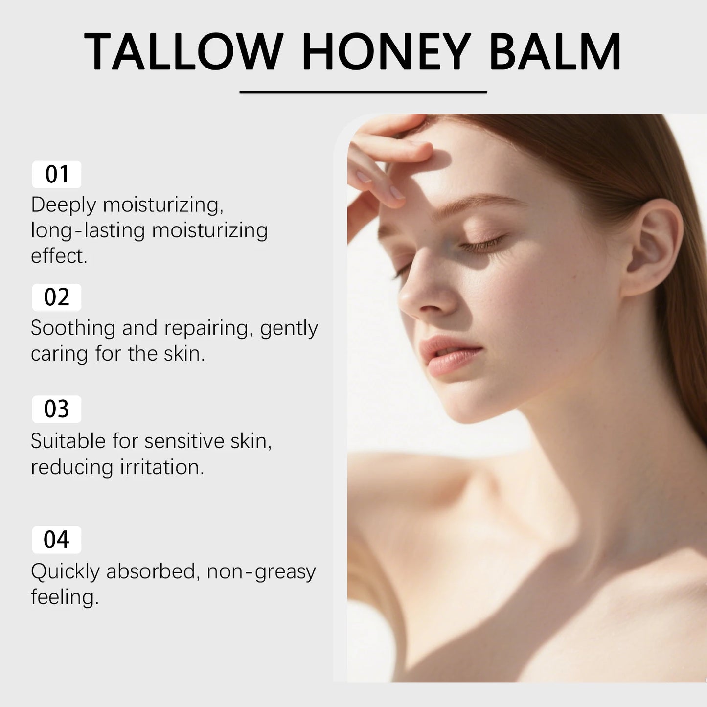 Tallow & Honey Balm Face Moisturizer | Deep Hydration 60g