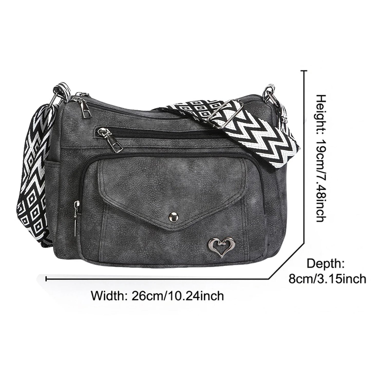 Women Soft Leather Shoulder Crossbody Bag Large Capacity Versatile Mom Bag Suitable For Daily Use Peaceful Pleasures Health and Wellness