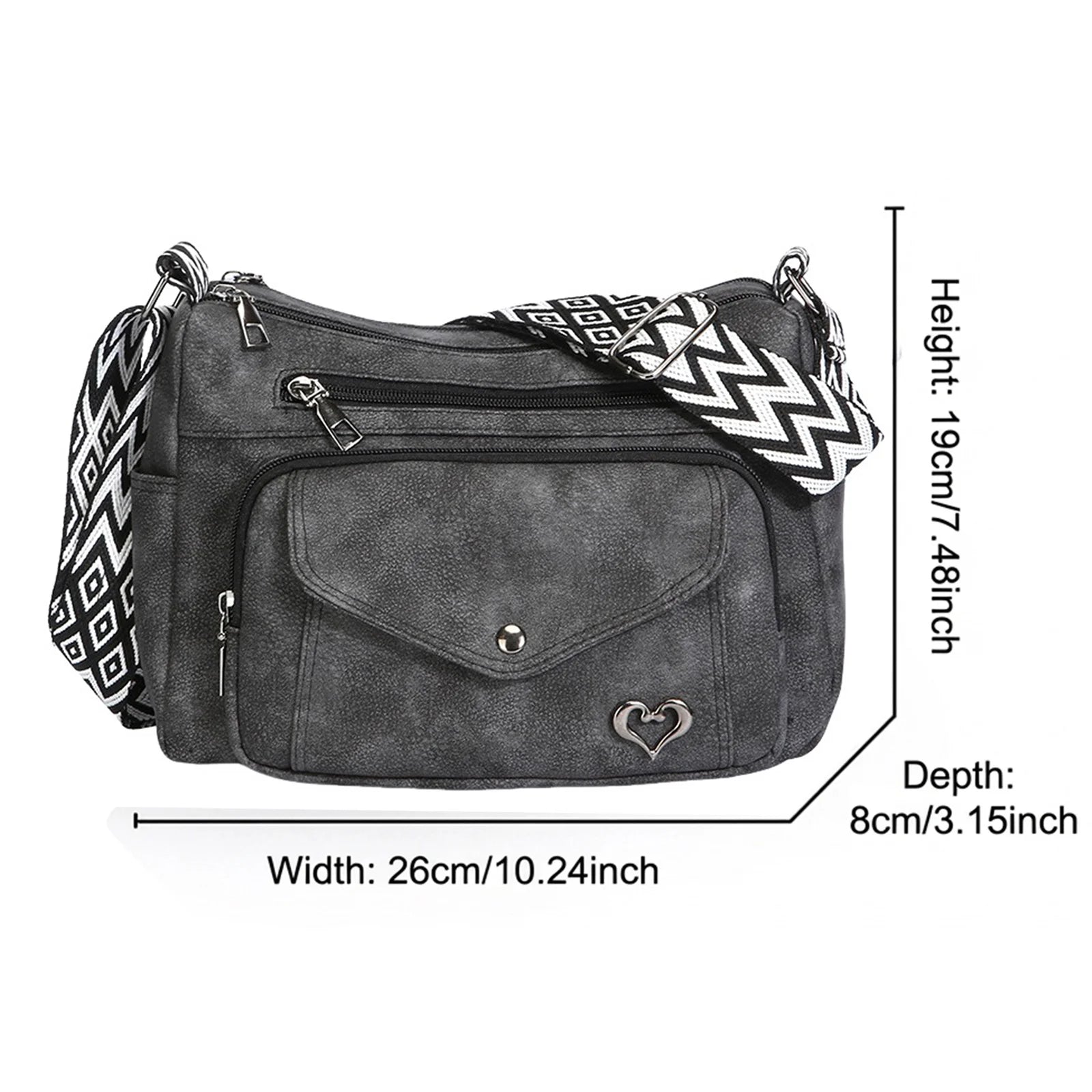 Women Soft Leather Shoulder Crossbody Bag Large Capacity Versatile Mom Bag Suitable For Daily Use Peaceful Pleasures Health and Wellness