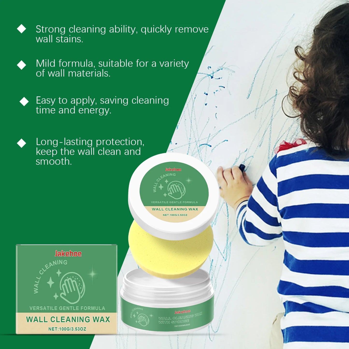 JAKEHOE Wall Stain Remover Cream – Ink & Graffiti Cleaner 100g