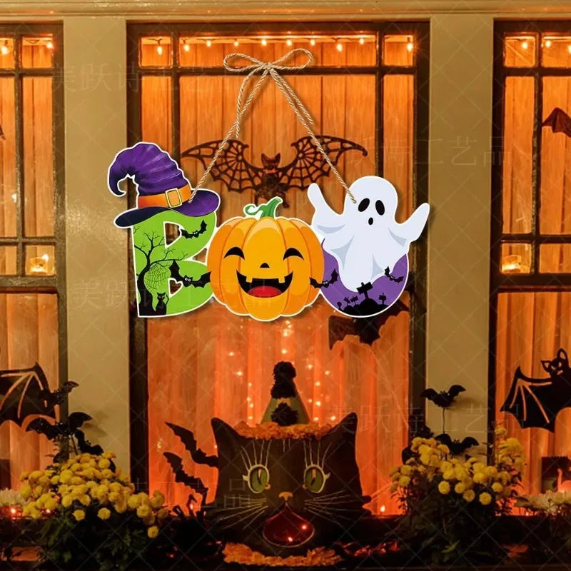 Halloween Pumpkin Bat Ghost Door Hanger Party Decoration