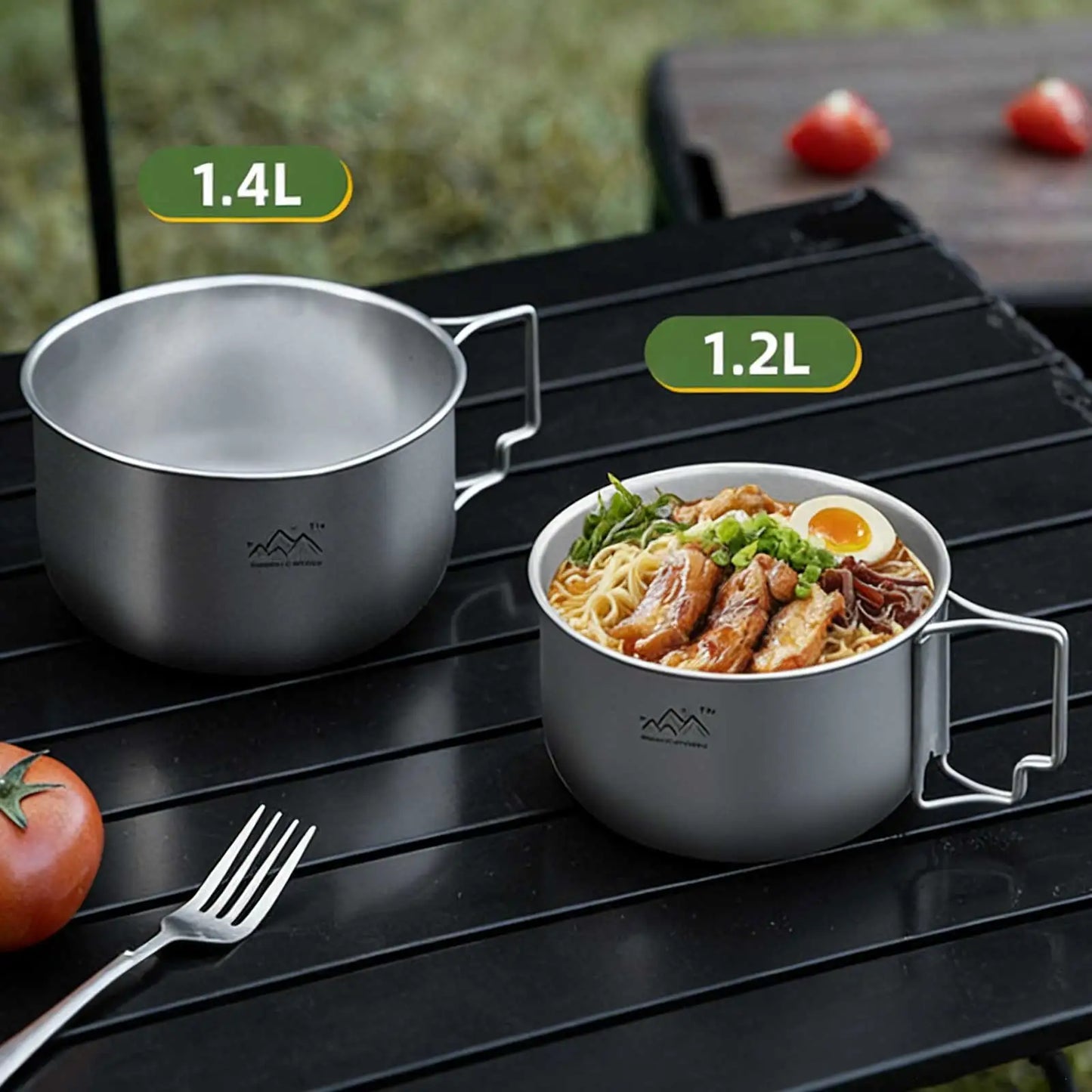 Titanium Foldable Camping Pot – Lightweight Collapsible Cookware