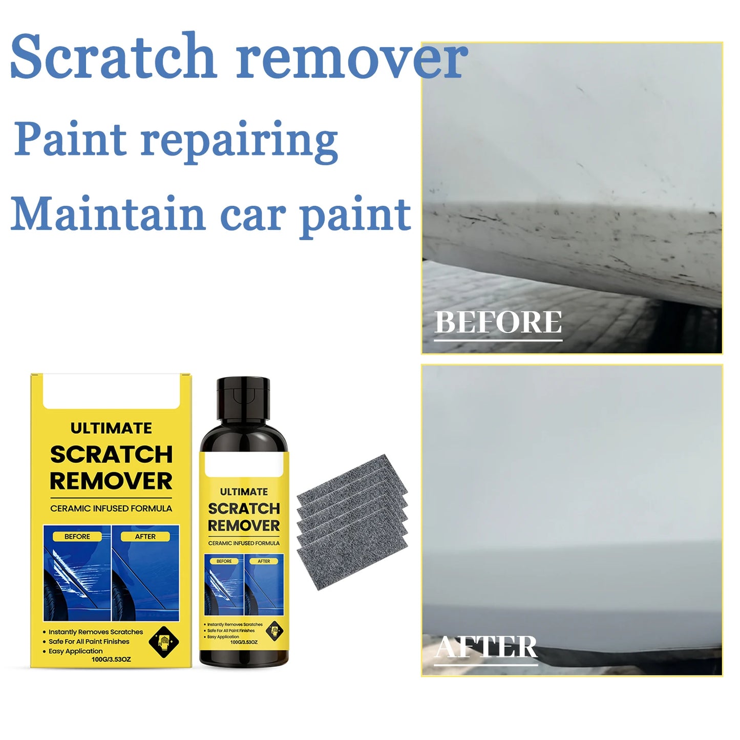 100G Car Scratch Remover – Restore Paint Gloss & Polish