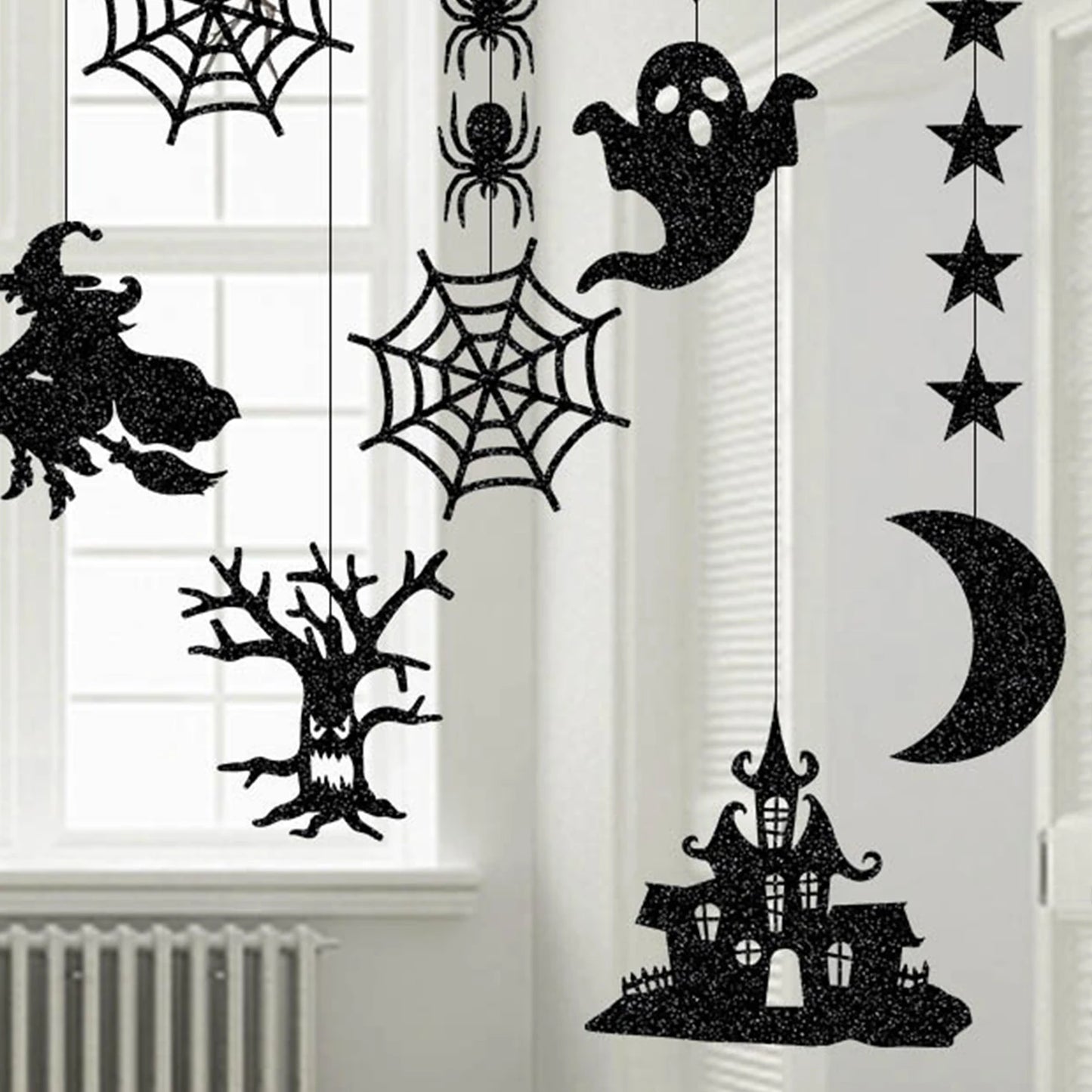 6-Piece Halloween Hanging Ceiling Decorations – Spooky Party Décor Halloween Hanging Decor Peaceful Pleasures Health and Wellness
