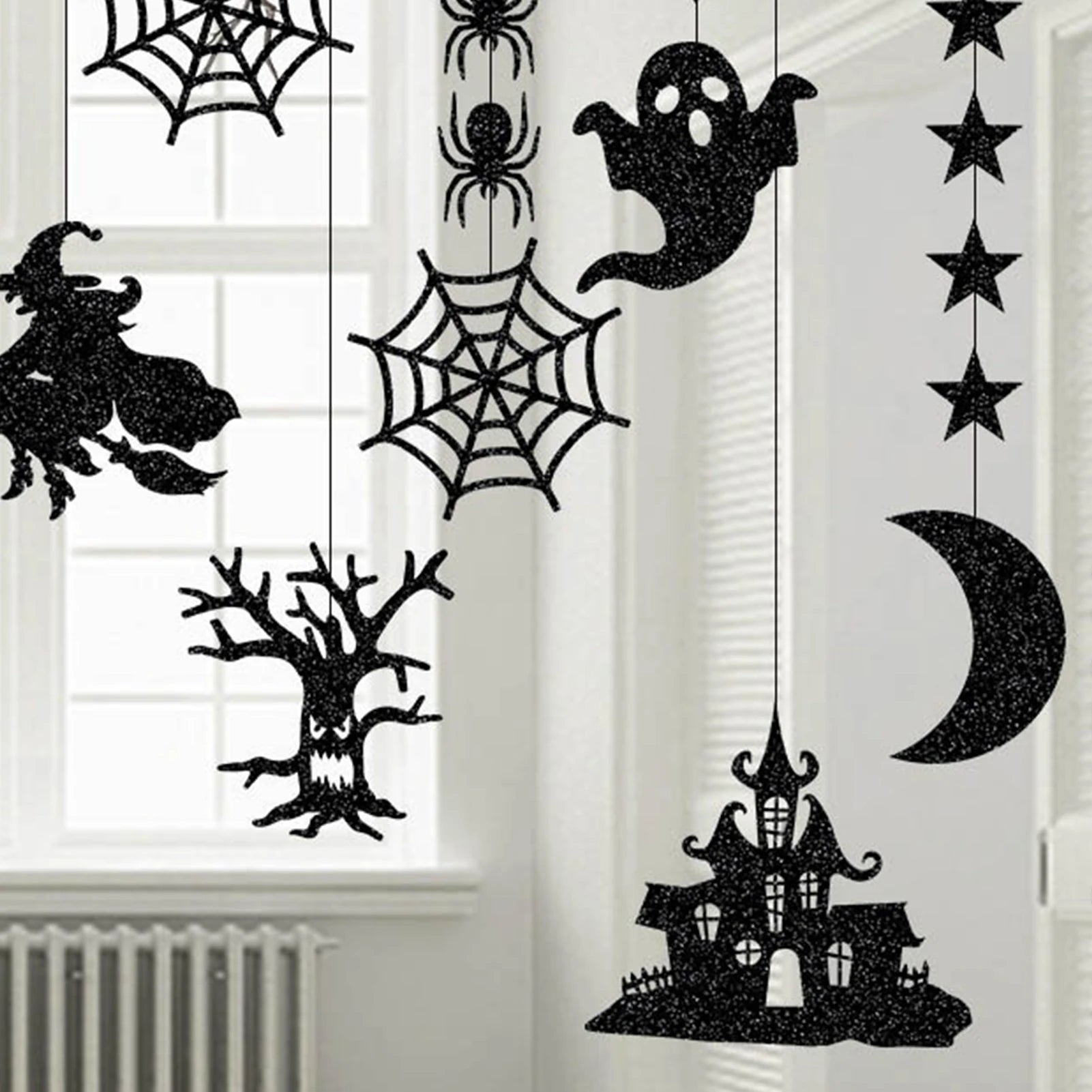 6-Piece Halloween Hanging Ceiling Decorations – Spooky Party Décor Halloween Hanging Decor Peaceful Pleasures Health and Wellness