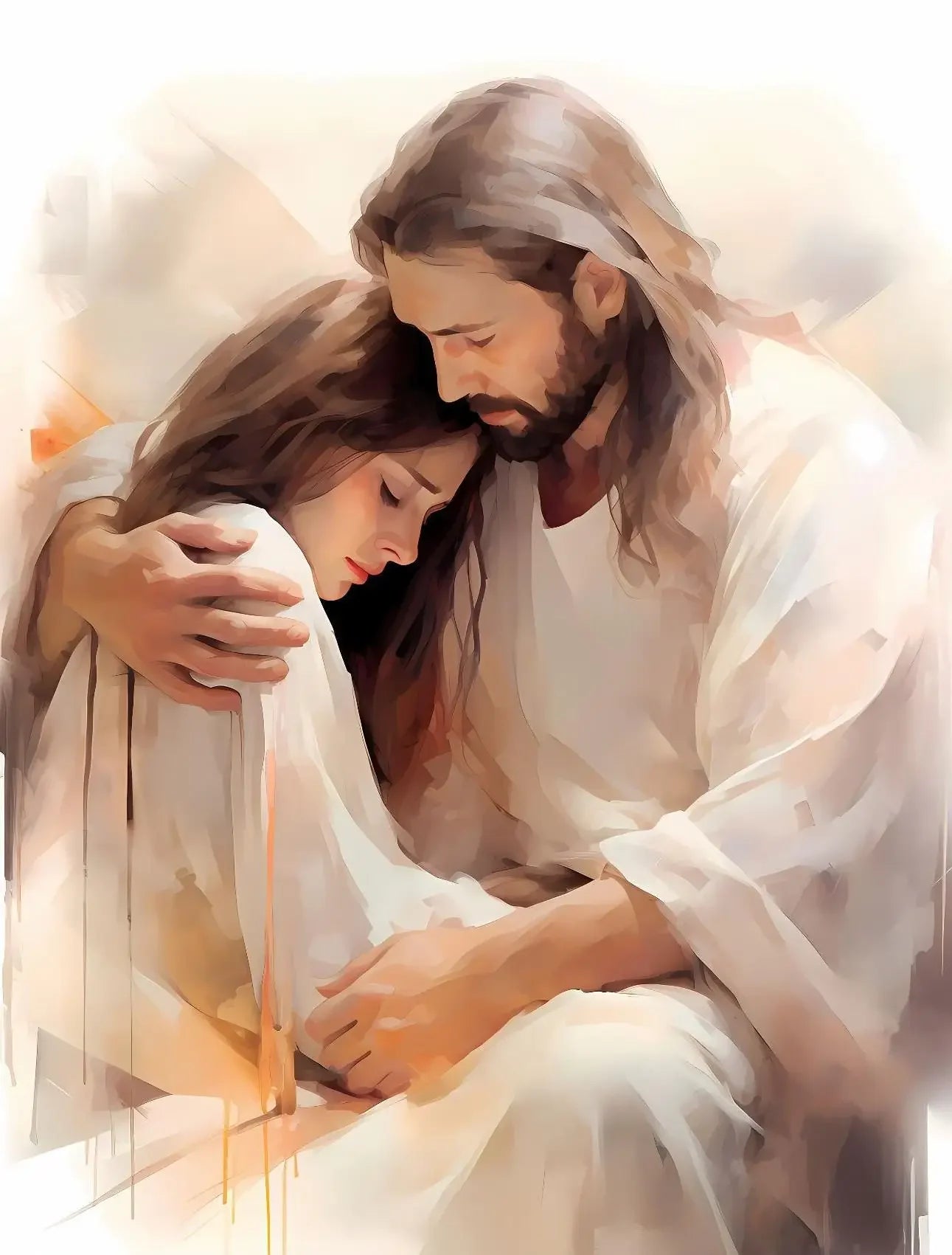 Jesus Christ Divine Hand Retro Canvas Wall Art | Religious Décor