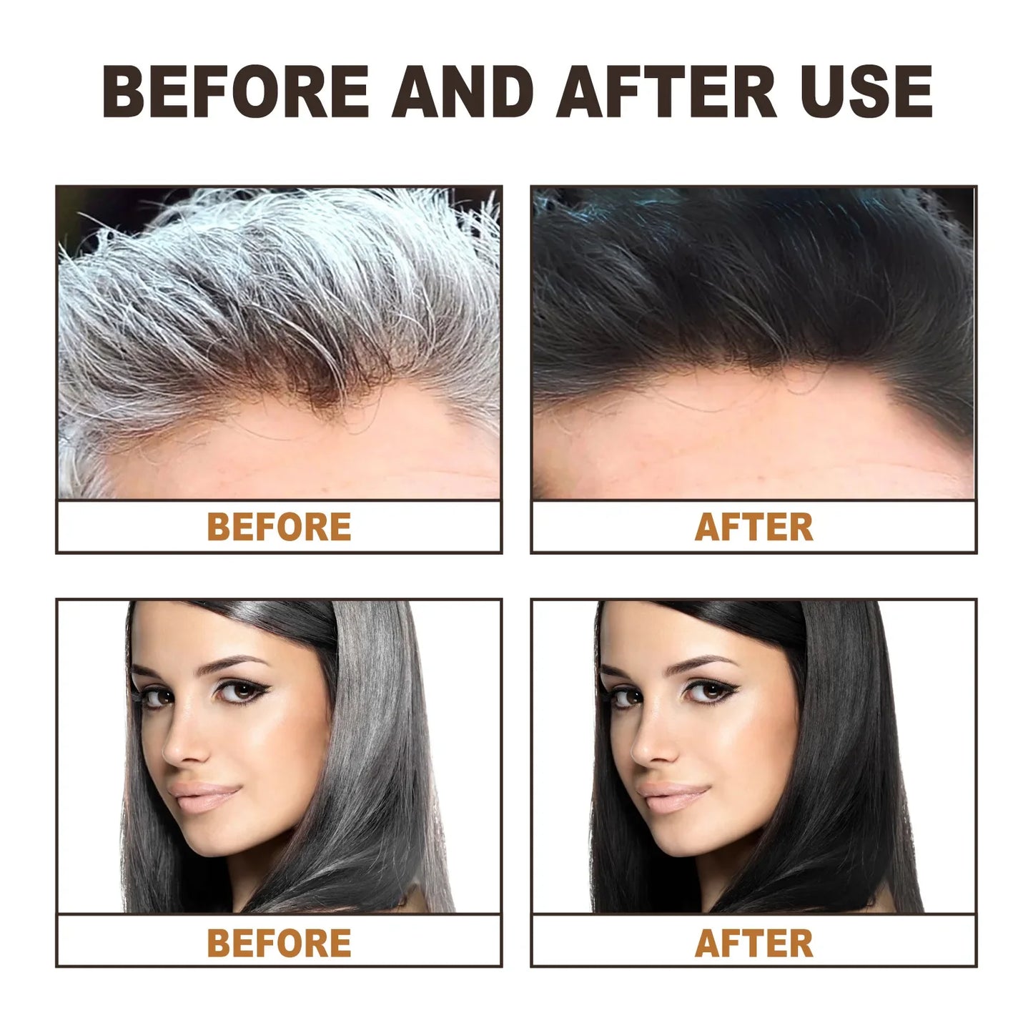 EELHOE Gray Hair Darkening Spray – Natural Black Hair Treatment