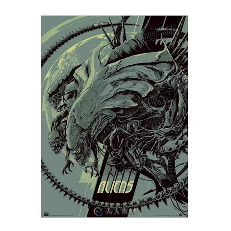 Retro Horror Movie Poster Canvas Wall Art | Unframed Print