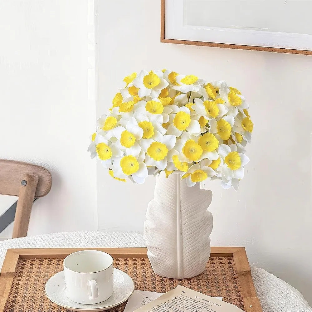 6-Pack Artificial Daffodil Bouquet | Silk Narcissus Flowers