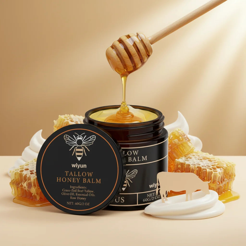 Beef Tallow Honey Moisturizing Cream Hydration Nourishing Korean Skin Care Bleaching Firming Face Body Moisturizer Lotion Peaceful Pleasures Health and Wellness