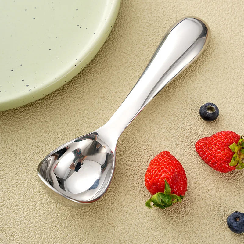 New 304 Stainless Steel Ice Cream Scoop Thickened Hollow Handle Fruit Scoops Household Ice Cream Scoop Practical Kitchen Tools Peaceful Pleasures Health and Wellness