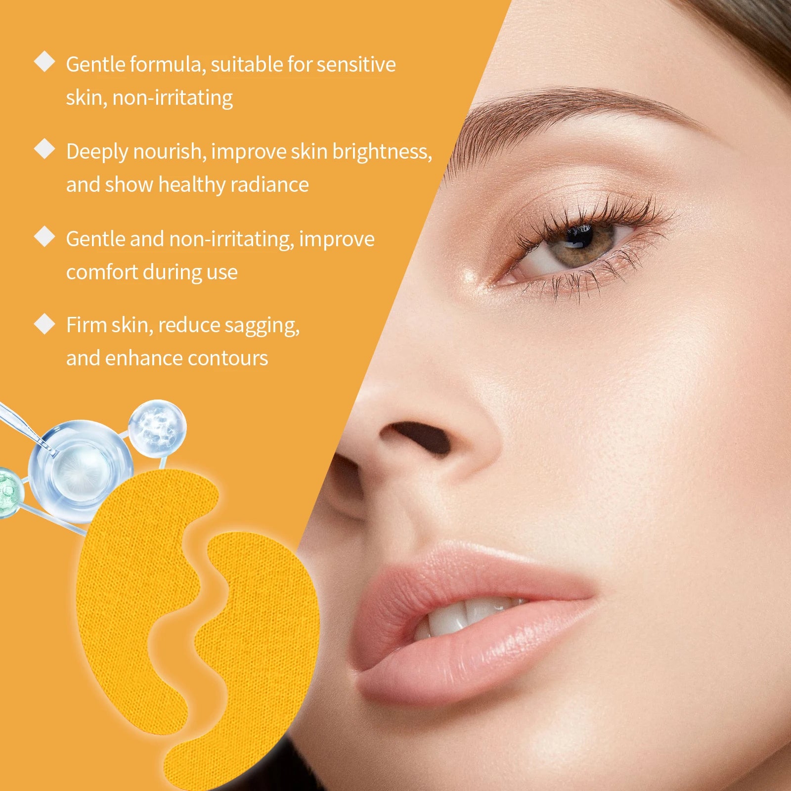 Wrinkle Removal Patch Hyaluronic Nasolabial Folds Face Lifting Sticker Firming Forehead Fine Lines Gel Anti-Aging Collagen Mask Peaceful Pleasures Health and Wellness