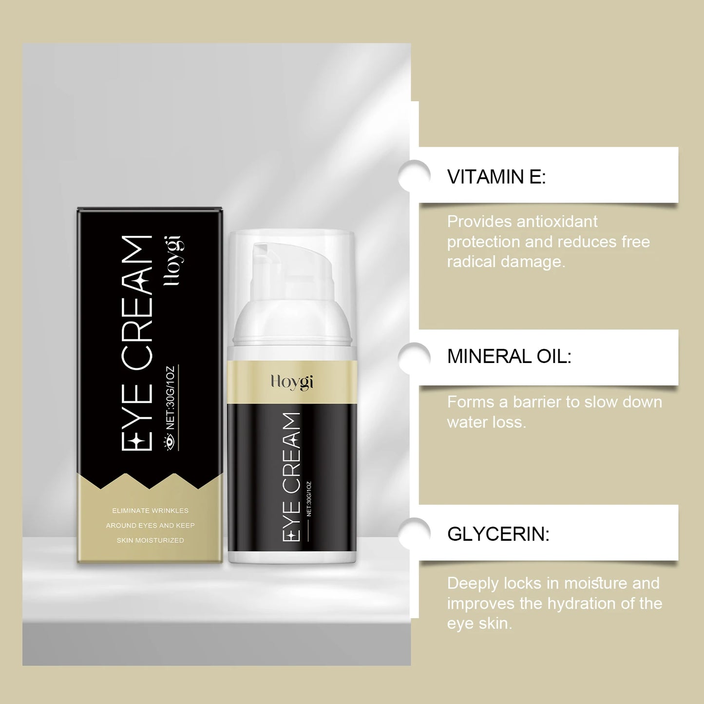 Hoygi Eye Cream – Dark Circles, Puffiness & Fine Lines 30ml