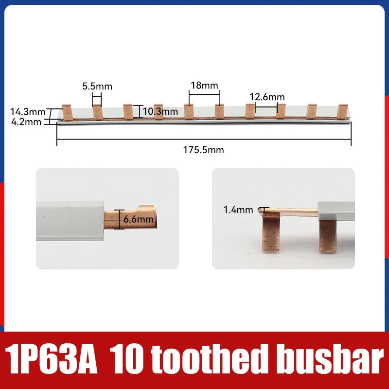 Copper Busbar Terminal Block 63A – MCB DZ47 Circuit Breaker Pin