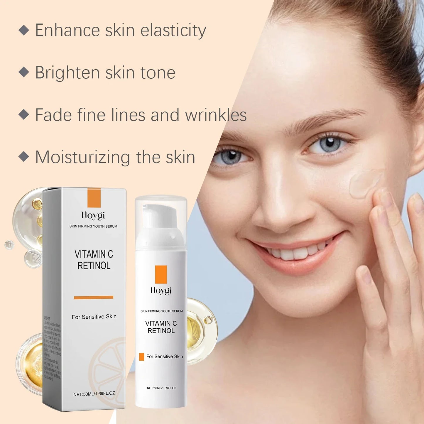 Hoygi Retinol Vitamin C Face Cream – Anti-Aging, 50ml