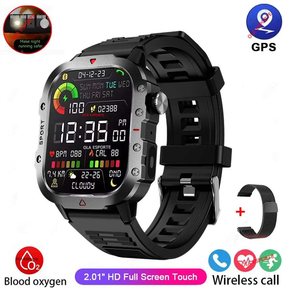 Ola Esporte HT30 Military GPS Smartwatch – Bluetooth & 5ATM