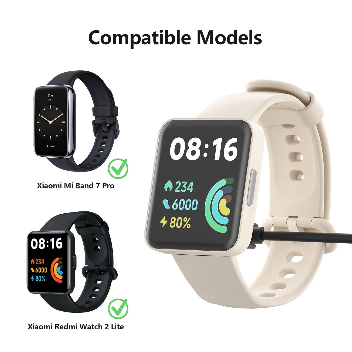 USB Charger For Xiaomi Mi Band 7 Pro/Redmi Watch 2 Charging Cable Stand For Redmi Watch 2 lite/Mi Band 7 Pro Charger Peaceful Pleasures Health and Wellness
